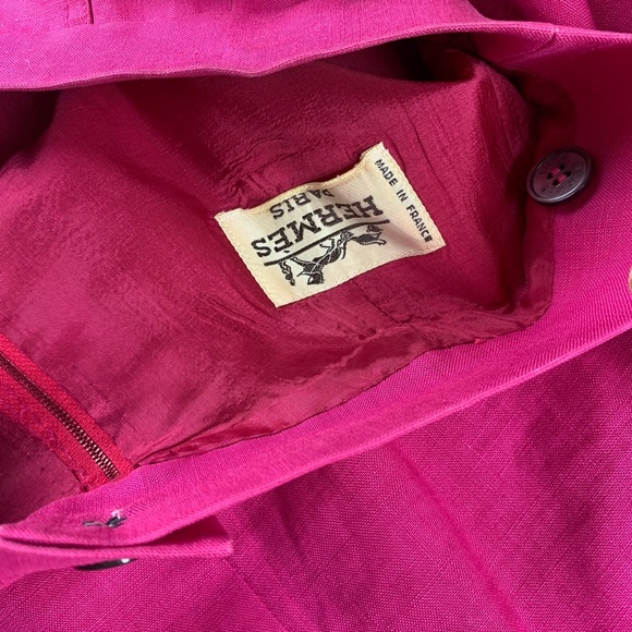 Authentic Hermes hot pink knee length skirt - Picture 6 of 10